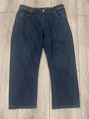 Marmot Jeans Sz 32x25 Blue Dark Wash Stretch Straight Leg Denim Comfort Read • $15.80