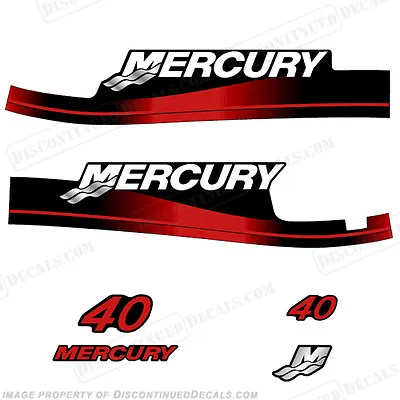 Fits Mercury 2000 - 2001 40hp 2-Stroke Outboard Decal Kit W/ Oil Window  • $84.95