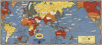 Pictorial Dated Events War Map Military WWII Historic Poster Wall Art Decor • $13.95