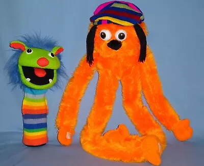 Orange Monster Hand Puppet-Fiesta-38 -Sockettes Puppet W/squeaker 15 -Plush LOT • $26.99