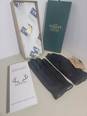 Men's Neiicty Cashmere Lined Genuine Sheepskin Driving Gloves Size Medium • $9.99