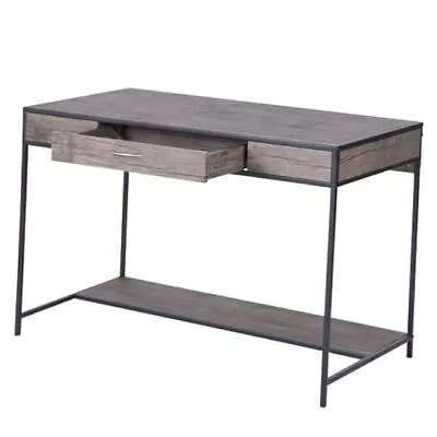  Home Office Desk With Drawer 43 Inch Computer Desk Industrial Study Brown • $69.92