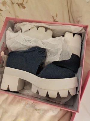 £45 • Buy Jeffrey Campbell Denim Shoes Worn Once