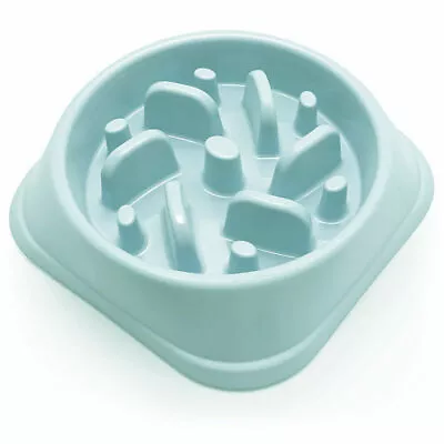 £4.95 • Buy Puppy Slow Feeder Bowl Dog Anti Bloat No Gulp Pet Cat Interactive Feeding Dish