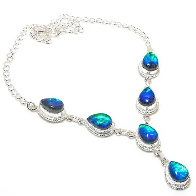 Triplet Opal Gemstone Handmade 925 Sterling Silver Jewelry Necklaces Sz 18  • $10.44