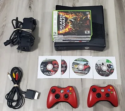 Xbox 360 S 250GB W 2 RESIDENT EVIL CONTROLLERS & 10 GAMES CIB FAST SHIPPING📦🔥 • $199.99