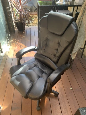 $1.25 • Buy Executive Massage Office Chair Premium PU Leather Recliner Computer Gaming Seat