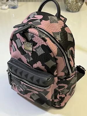 MCM Camo Small Pink Backpack • £290