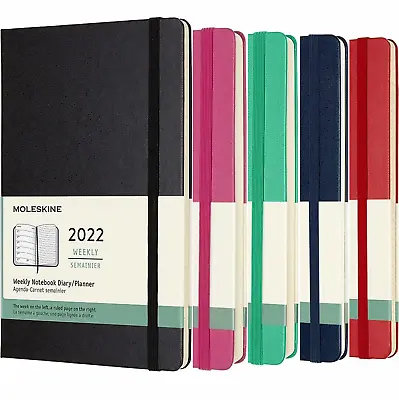 £3 • Buy Moleskine 2022 12 Month Weekly Diary Planner Notebook A5 Large Hardcover