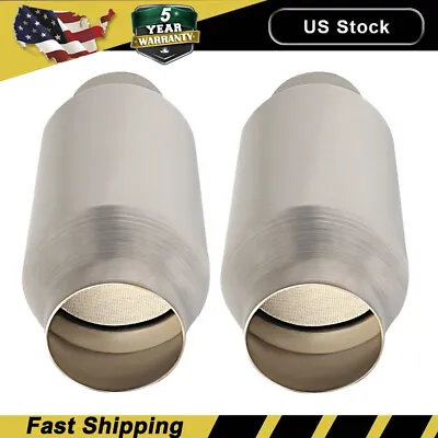 (2) Universal 3 Inch Catalytic Converter 410300 High Flow Performance NEW • $40.88
