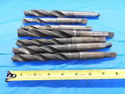 Lot Of 7 Twist Drill Bits Hss Sizes Up To 25/32 With Morse Taper #2 Shanks Mt2 • $104.99