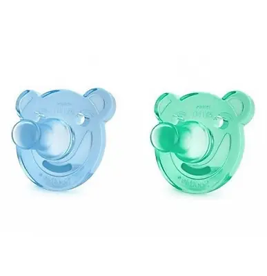 Philips Avent Soothie Pacifiers Bear Shape 0 - 3m SCF194/01 - Green/Blue • $14.99