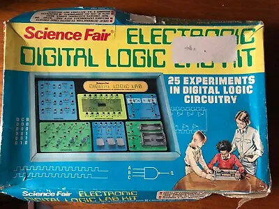 Science Fair Electronic Digital Logic Lab Kit Vintage • £12