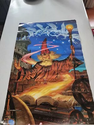 Vintage 1987 Thomas Kidd Merlin Wizard Poster • $29.99