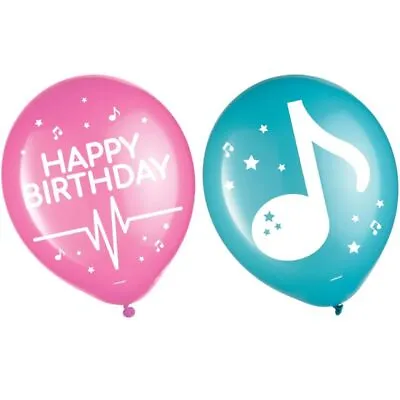 Internet Famous Birthday Musical Notes 12 Inch Latex Balloons 6 Per Pack • $3.29