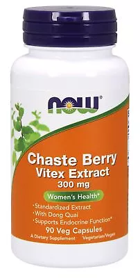 Now Foods Chaste Berry Vitex Extract 300mg 90 VegCap • $18.05