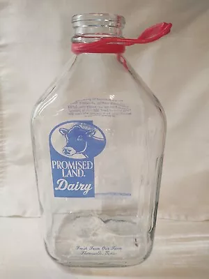 Vintage Promised Promised Dairy Glass Milk Bottle 1/2gallon Texas • $13.60