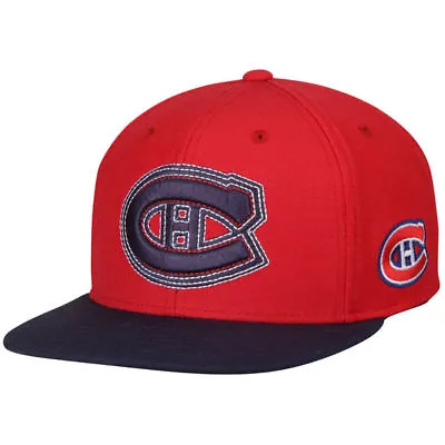 Montreal Canadiens Reebok VS78Z NHL Hockey Contrast Stitch Logo Snapback Cap Hat • $23.95