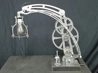 Heavy Steel Steampunk Style Mechanical Desk Lamp. Industrial Age Art • $799