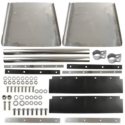 Stainless Steel Quarter Fender For Semi Truck 24 X 24  With Tubes And Brackets • $109.60