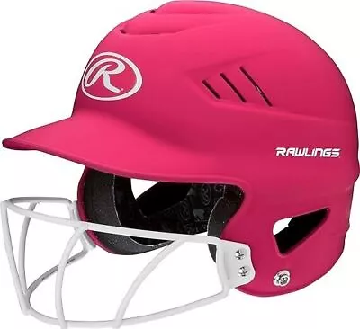 Coolflo/Vapor OSFM Softball Batting Helmet W/Face Guard Metallic Pink • $27.99