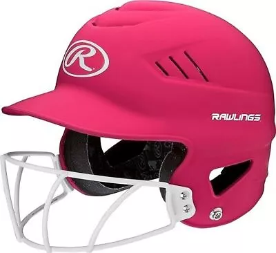 US Coolflo/vapor Osfm Softball Batting Helmet With Face Guard Metallic Pink • $29.90