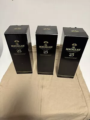 Macallan Single Malt Whiskey 25 Years Wooden Box ONLY  • $250