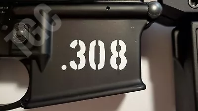 (3) .308 VINYL DECAL Airsoft AR 10 MSR Lower Magwell Sticker Tactical Gear • $4.69