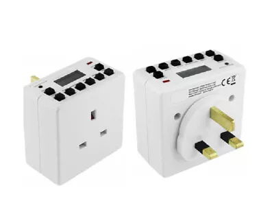 £9.85 • Buy 7 Day Digital Electric Programmable Tools DIY Timer Outlet Switch Wall Countdown