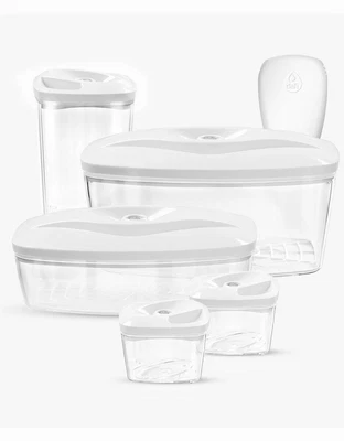 $118.96 • Buy Dafi Set Of 5 Vacuum Containers With Electric Pump White BPA-Free