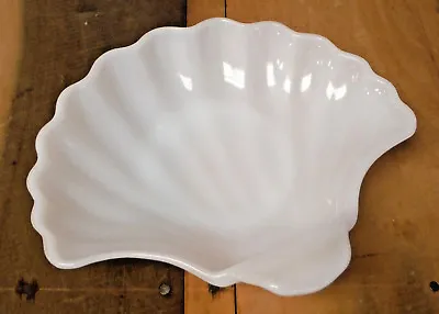 White Milk Glass Sea Shell Dish Vintage Beach Decor For Soap Jewelry Candy • $19.99