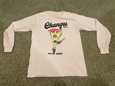 Justin Bieber Pink Changes Baseball Medium Long Sleeve Shirt • $18.99