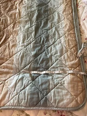 Jade And Caramel Harlequin King Size Quilted Bedspread 100” X 85” • £20
