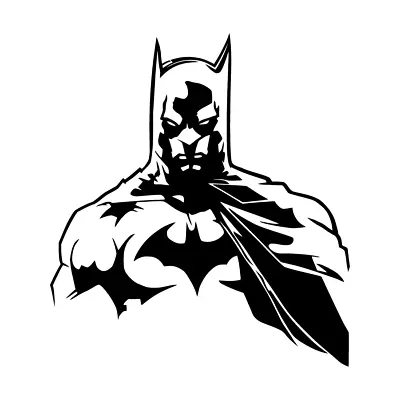 Batman Bust Die Cut Wall Decal Oracal 631 Removable Vinyl Matte Black • $49.99