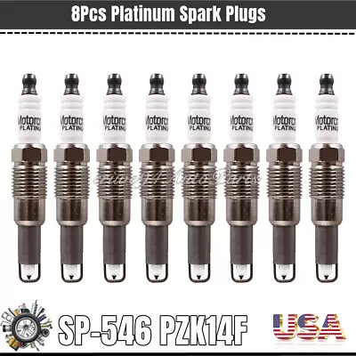 8Pcs SP-546 Platinum Spark Plugs PZK14F Fits For Ford F150 F250 Motorcraft SP546 • $34.99