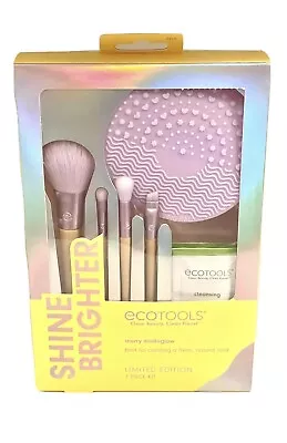 Eco Tools Shine Brighter Merry Mistle Glow Make Up Brush Set -7 Piece LIMITED ED • £7.99