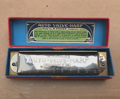 Vintage M.Hohner Auto Valve Harp Organ Tone Harmonica With Original Box • $142.96