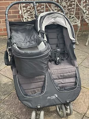 Baby Jogger City Mini Double Buggy Plus 1x Bassinet + Extras  - Collection Only • £100