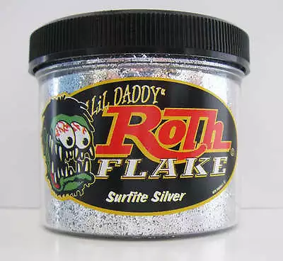 Lil Daddy Roth Metal Flake Surfite Silver Standard .015 Size - 2 Oz Of Flake • $26.99