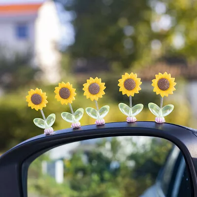 Dancing Flower Auto Interior Dancing Swing Flip Flap Pot Sunflower Car Ornaments • £4.32