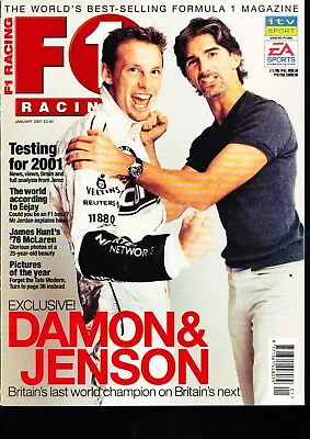 F1 Racing Magazine January 2001 Jenson Button Damon Hill James Hunt Pictures Of • £5.99