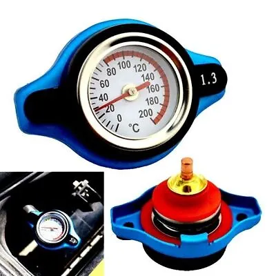 $33.99 • Buy 1×Car Thermo Thermostatic Radiator Cap Cover Water Temperature Gauge 1.3 Bar US