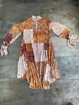 Zara Oversized Ethnic Moroccan Print Midi Dress - Size Medium • $19.89