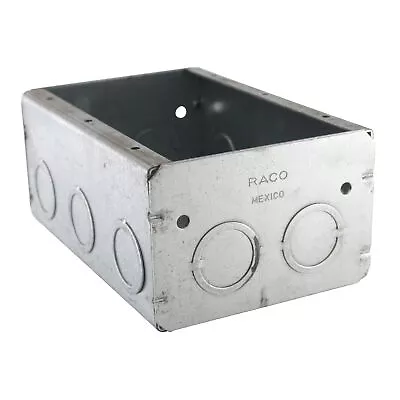 Raco 692 Masonry Box 3-gang 2-1/2  Deep 1/2  & 3/4  Kos Steel • $19.50