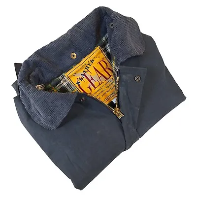 Mens Weather Gear Wax Jacket S 38 Blue Fishing Shooting Riding Hunting Farmwear • $17.62