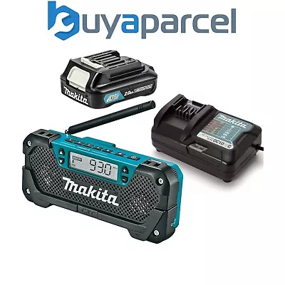 Makita MR052 10.8V CXT Job Site AM / FM Battery Cordless Radio +Battery +Charger • £127.29