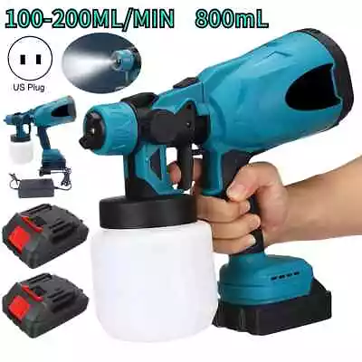 Cordless High Pressure Paint Sprayer Electric Airless HVLP Spray Gun +w/ Battery • $40.99