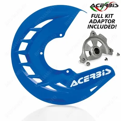 PLATE KIT + DISC COVERS X-BRAKE BLUE For Yamaha YZ 125/250 04/18 • £45.63