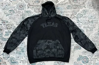 Texas Rangers Majestic Men's Black Gray Camo Camouflage Hoodie Size 3XL Tall • $30