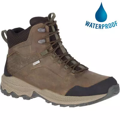 Merrell Forestbound Mid Mens Waterproof Walking Hiking Ankle Boots Size UK 6-14 • £79.99